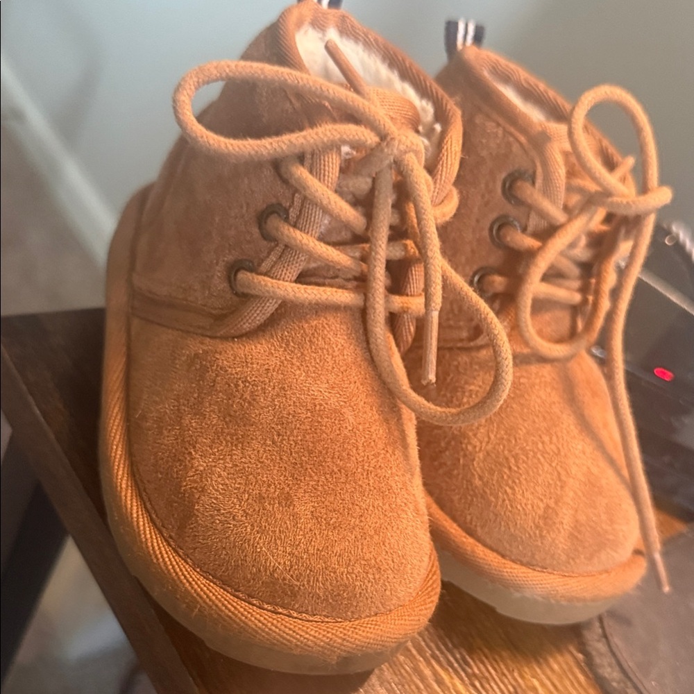 Kids Nautica Tan Suede Boots